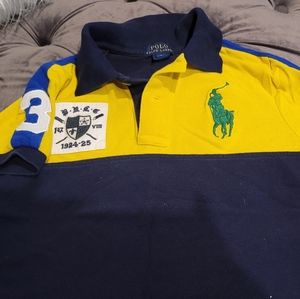 Boys Polo Blue & Yellow